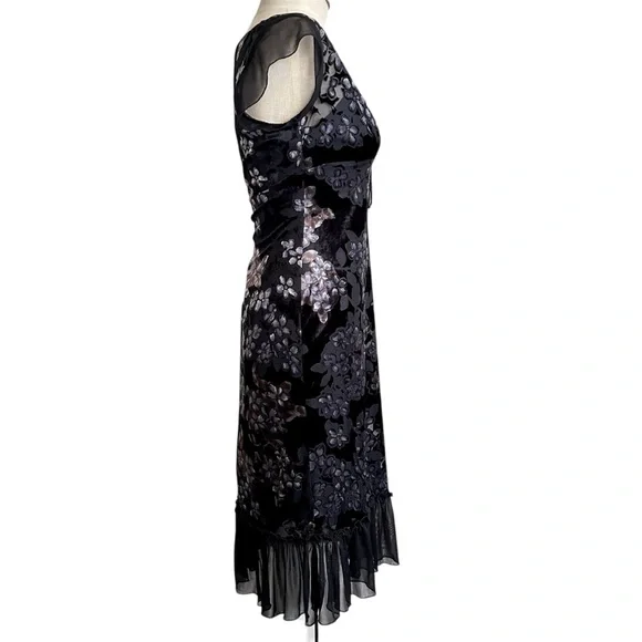 Rampage Vintage Y2K Black Burnout Velvet Dress W/ Original Tags Medium - Picture 3 of 13